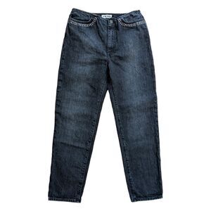 Vintage Acne Jeans Connie Women's High Rise Straight Fit Acid Wash Black US 10